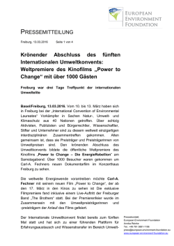 Krönender Abschluss des fünften Internationalen Umweltkonvents