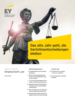 Employment Law Newsletter (Ausgabe 4/2015)