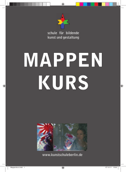 Mappenkurs-2012 - Schule für Bildende Kunst und Gestaltung