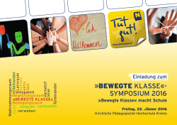 bewegte klasse&laquo;- symposium 2016