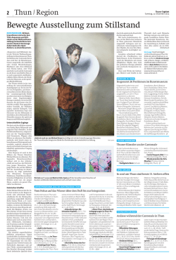 Bewegte Ausstellung zum Stillstand