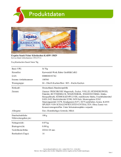 Exquisa Snack Feiner Käsekuchen KARW 15029 Basis VPE: St 70g
