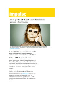 Die 6 größten Fehler beim Telefonat mit
