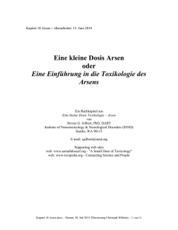 Eine kleine Dosis Arsen