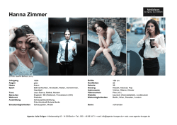 Hanna Zimmer - Agentur Julia Krüger