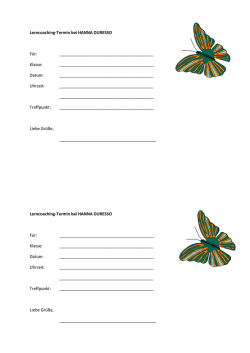 Lerncoaching-Termin bei HANNA DURESSO F&uuml;r: Klasse: