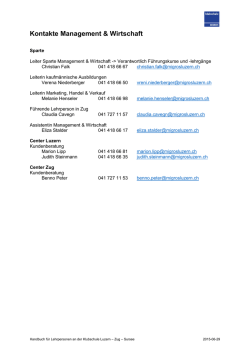 Kontakte Management und Wirtschaft