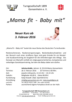 Mama fit - Baby mit