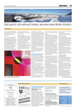 Gott spricht: &laquo;Ich will euch tr&ouml;sten, wie einen seine Mutter tr&ouml;stet.&raquo;