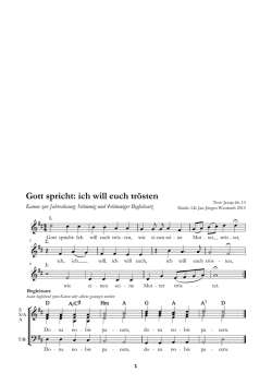 Gott spricht: ich will euch tr&ouml;sten