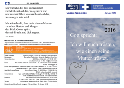 Gott spricht: Ich will euch tr&ouml;sten, wie einen seine