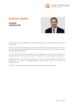 Andreas Nader - Goetzfried AG