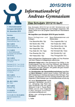 Informationsbrief Andreas