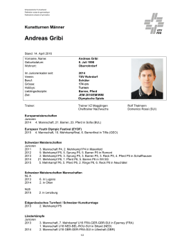Andreas Gribi - Schweizerischer Turnverband