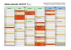 Kalender 2014/15