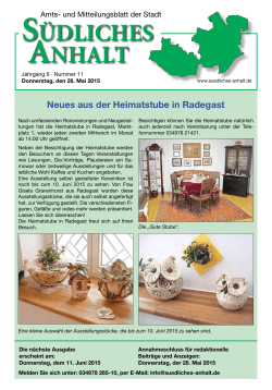 Amtsblatt Nr.11 - Stadt Südliches Anhalt