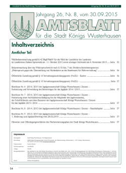 Inhaltsverzeichnis - K&ouml;nigs Wusterhausen
