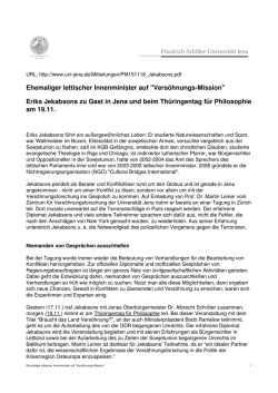 Ehemaliger lettischer Innenminister auf "Vers&ouml;hnungs