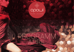 programm april - Apawi Pure Lounge