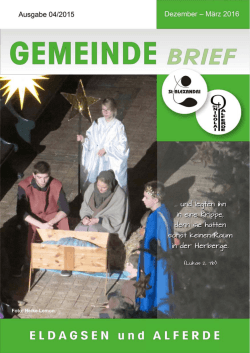 Ausgabe 04-2015 - Kirchengemeinde Eldagsen St. Alexandri