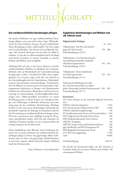 Gut nachbarschaftliche Beziehungen pflegen Ergebnisse