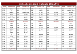 Gottesdienstplan