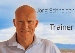 Mein Trainerprofil - Jörg H. Schneider
