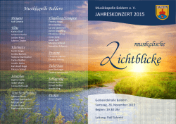 Konzert Programm 2015 - Musikkapelle Baldern