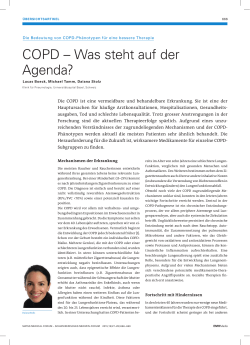 COPD – Was steht auf der Agenda?