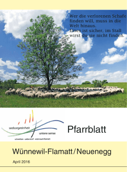 Pfarrblatt April 2016 - Pfarrei Wünnewil