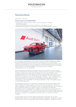 Auszeichnung für Audi R8-Manufaktur