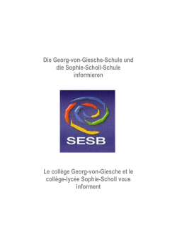 Die Georg-von-Giesche-Schule und die Sophie-Scholl