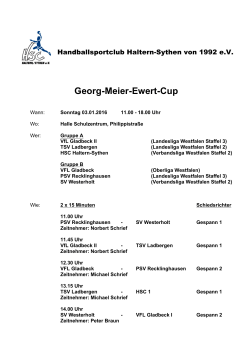 Georg-Meier-Ewert-Cup - HSC Haltern