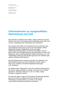 Informationen zu ausgew&auml;hlten Operationen am Fu&szlig; PDF
