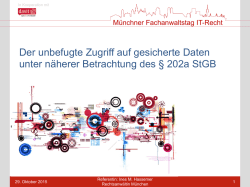 Der unbefugte Zugriff auf gesicherte Daten unter näherer