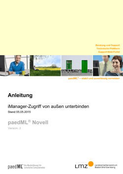 Anleitung paedML® Novell - Landesmedienzentrum Baden