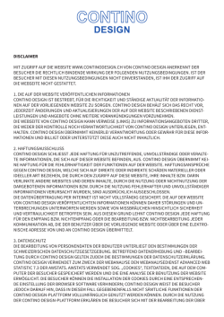 DISCLAIMER MIT ZUGRIFF AUF DIE WEBSITE WWW