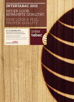 intertABAc 2015 NEuEr LooK, BEW&auml;HrTE QuALIT&auml;T. NEW LooK