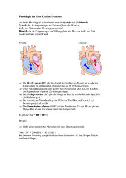 Physiologie des Herz-Kreislauf-Systems - h