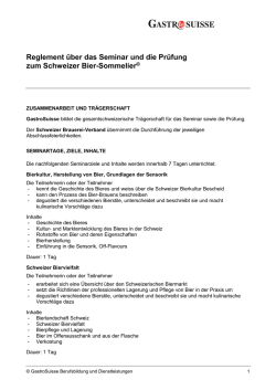 Reglement Schweizer Bier