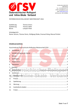 Österreichische Rollhockey Meisterschaft 2016