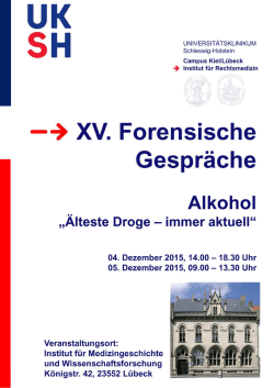 Programm_Luebeck 2015_Alkohol - UKSH Universitätsklinikum