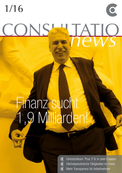 Consultatio News 1 / 2016