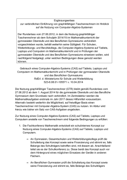 Zentralabitur in der gymnasialen Oberstufe