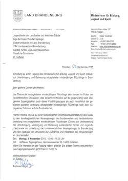 LAND BRANDENBURG Ministerium für Bildung,