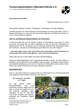 Infobrief 1/2016 vom 23.12.2015 - Tschernobylinitiative Ottendorf