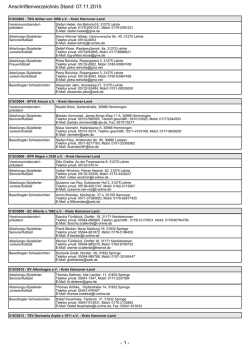 20151107 adressliste - NFV Kreis Hannover-Land