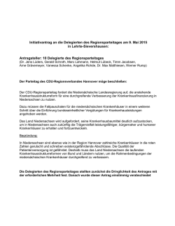 Initiativantrag zur Krankenhausstrukturreform