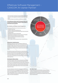 Effektives Software Management – CANCOM, Ihr starker Partner!