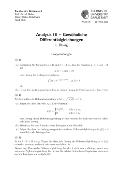 Analysis III – Gewöhnliche Differentialgleichungen